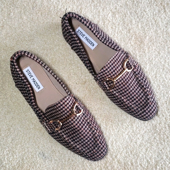 Steve Madden Women's Carrine Loafer Plaid Size 7.5 - Picture 2 of 5